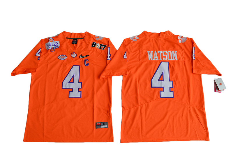 2017 Men Clemson Tigers DeShaun Watson #4 Diamond Quest Limited Jersey - Orange->ncaa teams->NCAA Jersey